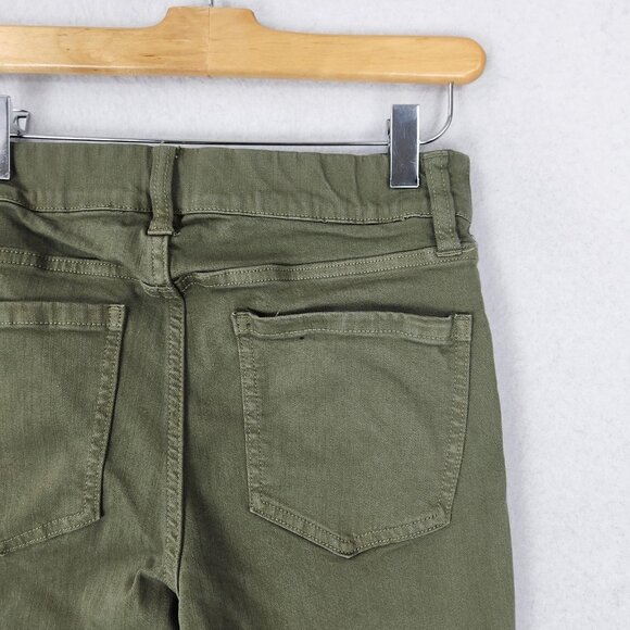 Liverpool Jeans Womens 2 Petite Green Gia Glider Skinny Leg Raw Hem Mid Rise - Picture 9 of 13